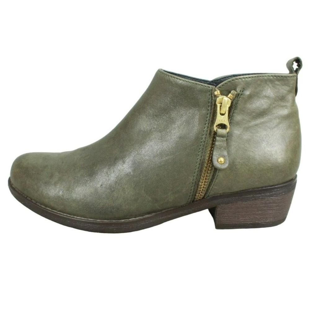 Eric Michael London Leather Ankle Boot in Green